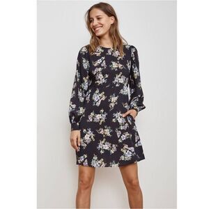 Velvet by Graham & Spencer Winola Floral Printed Challis Dress Size Medium